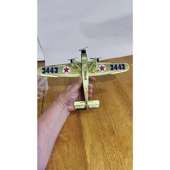 1999 ETRL RACING CHAMPIOS TEXACO FORD TRIMOTORED MONOPLANE DIE CAST GOLD - Picture 11 of 16